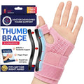 Doctor Developed Ergonomical Thumb Brace - Pain Relief & Support for Arthritis | Right/Left Hand, Pink