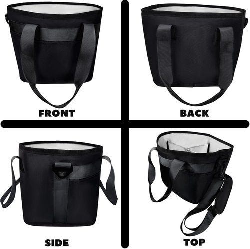 Insulated 4 Cup Drink Carrier Tote - 1680D Fabric Reusable Coffee Cup Bag with Adjustable Dividers | Portable Caddy for Hot & Cold Beverages
