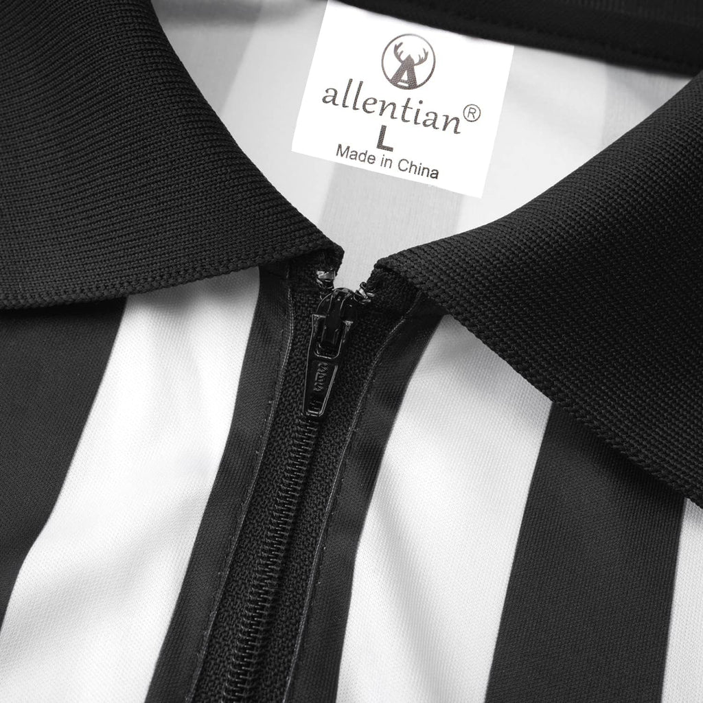 Skiennix Referee Shirt - Black Stripe Umpire Jersey for Basketball, Football & Soccer | Men's Size