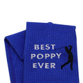 LEVLO Dad Golf Towel Embroidered Golf Towel Gift Golf Father Gift Best Papa/Pops/Grampy/Papaw/Dad/Poppy Ever Golf Towel with Clip (Poppy)