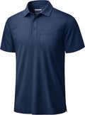 TACVASEN Men's Polo Shirt - Dry Fit Performance Golf Top with Pocket | Casual Short Sleeve Athletic Wear