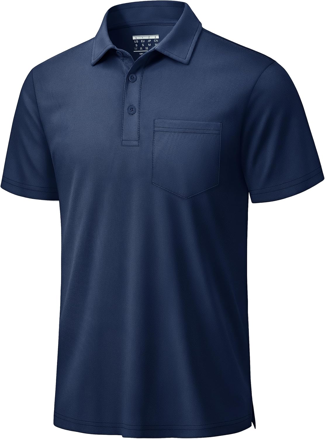 TACVASEN Men's Polo Shirt - Dry Fit Performance Golf Top with Pocket | Casual Short Sleeve Athletic Wear