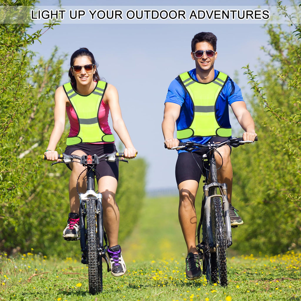 YBEATY Reflective Running Vest High Visibility Reflector Vest with Large Pocket Safety Running Gear for Runners Biking Walking Women Men Lightweight Comfy