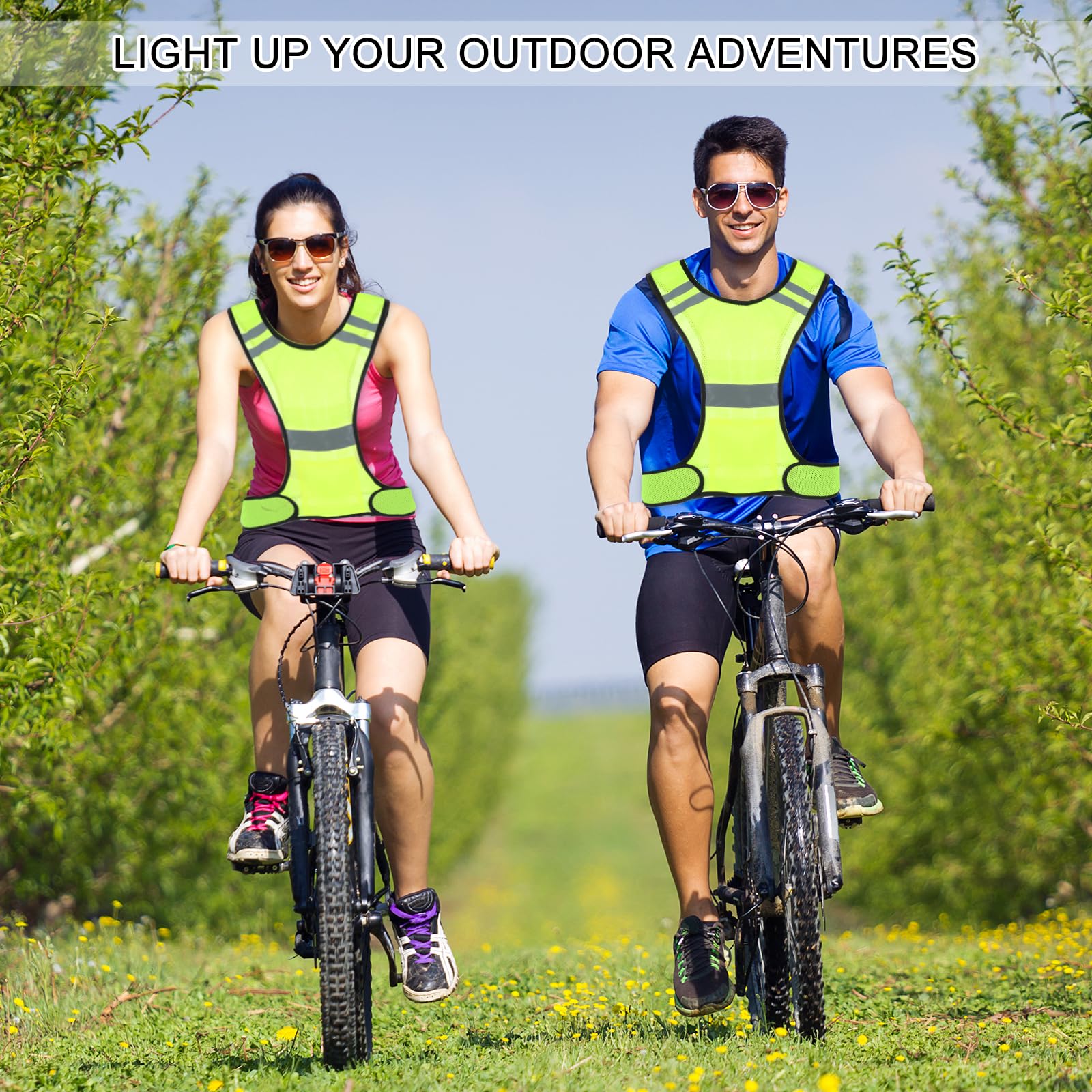 YBEATY Reflective Running Vest High Visibility Reflector Vest with Large Pocket Safety Running Gear for Runners Biking Walking Women Men Lightweight Comfy