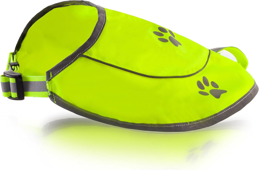 Skiennix Dog Reflective Vest - High Visibility Safety Jacket for Dogs | Comfortable Fit, Yellow, XX-Large