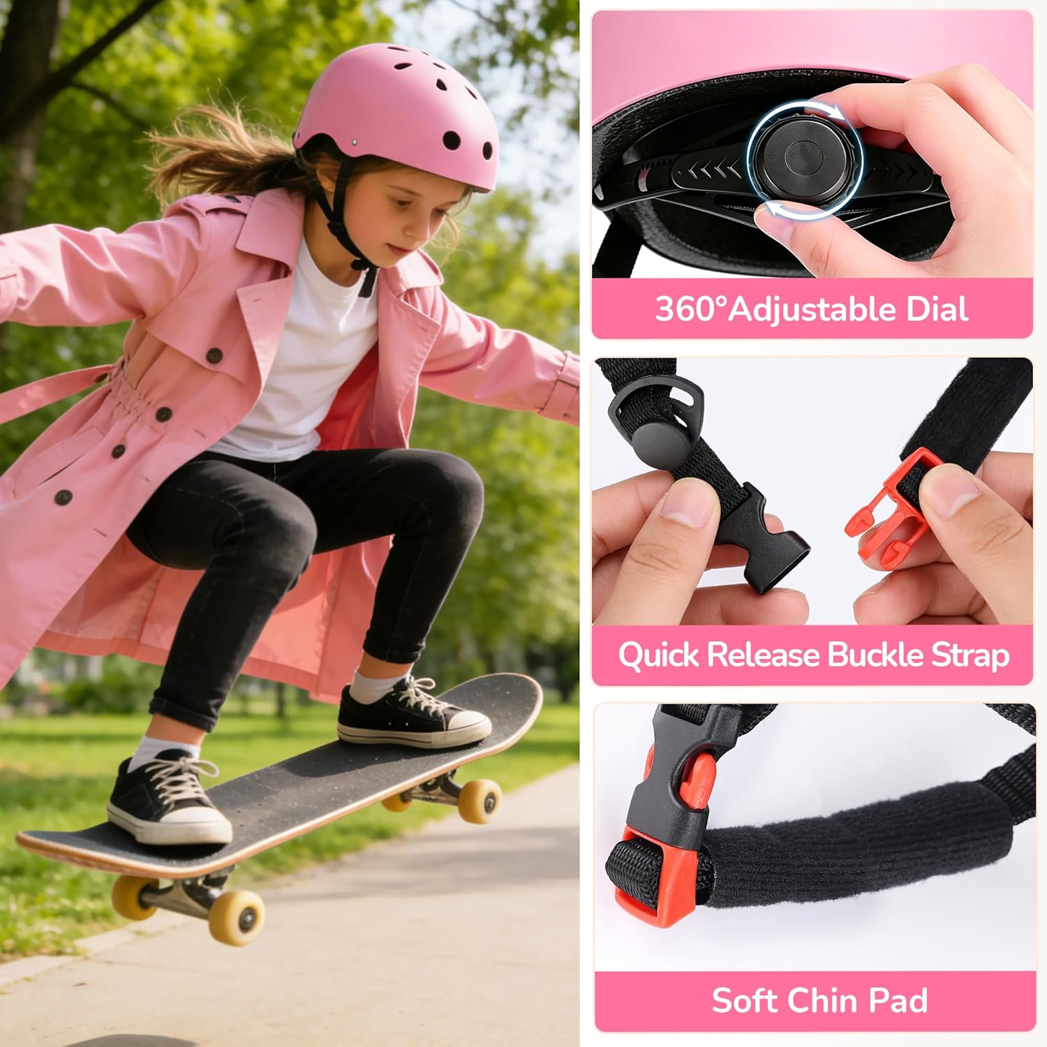 Skiennix Kids Bike Helmet - Adjustable Lightweight Safety for Ages 1-14 | Multi-Sport Use