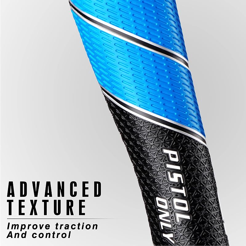 CHAMPKEY Pistol Golf Putter Grip - Midsize Blue, Lightweight Comfort & Textured Traction