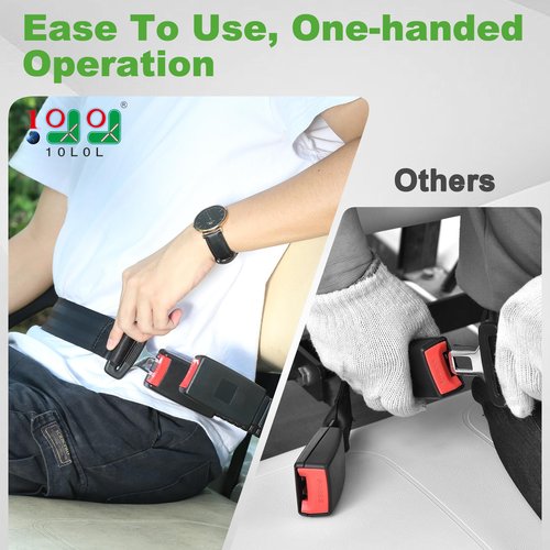 10L0L Retractable Golf Cart Seat Belts(47.64") - Universal Retractable Seat Belts for Yamaha EZGO, Club Car, Go Kart, UTV, Set of 2