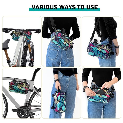 BEEYEO Bike Bags for Bicycles, Waterproof Bike Handlebar Bag Bicycle Front Bag Shoulder Bag Storage Bag with Shoulder Strap, Road Mountain Bike Cycling Accessories