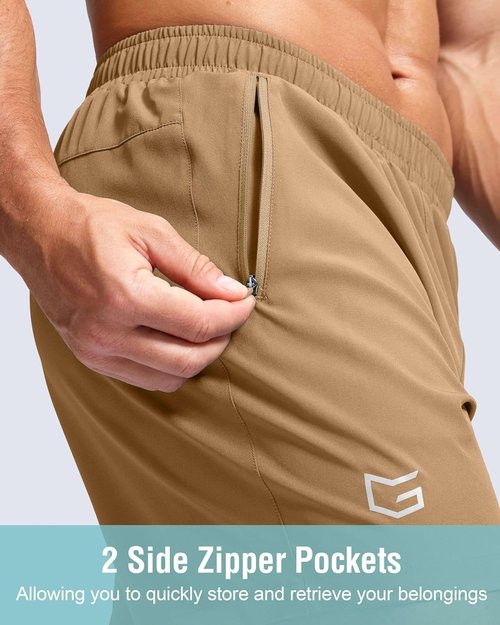 G Gradual Men's Athletic Running Shorts - Quick Dry with Zipper Pockets | Available in 5", 7", 9" Sizes