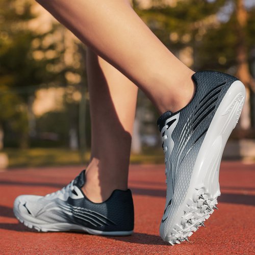 cungel New Upgrade Track and Field Shoes for Men Women Girls Boys 8 Spikes Sneakers Outdoor Professional Running Nail Spikes Shoes Sprint Racing Running Jumping Shoes Boys Grils