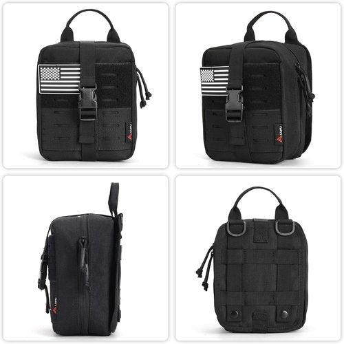 Gracedon Tactical MOLLE Medical Admin Pouch - Durable Laser Cut Utility Bag with Patch