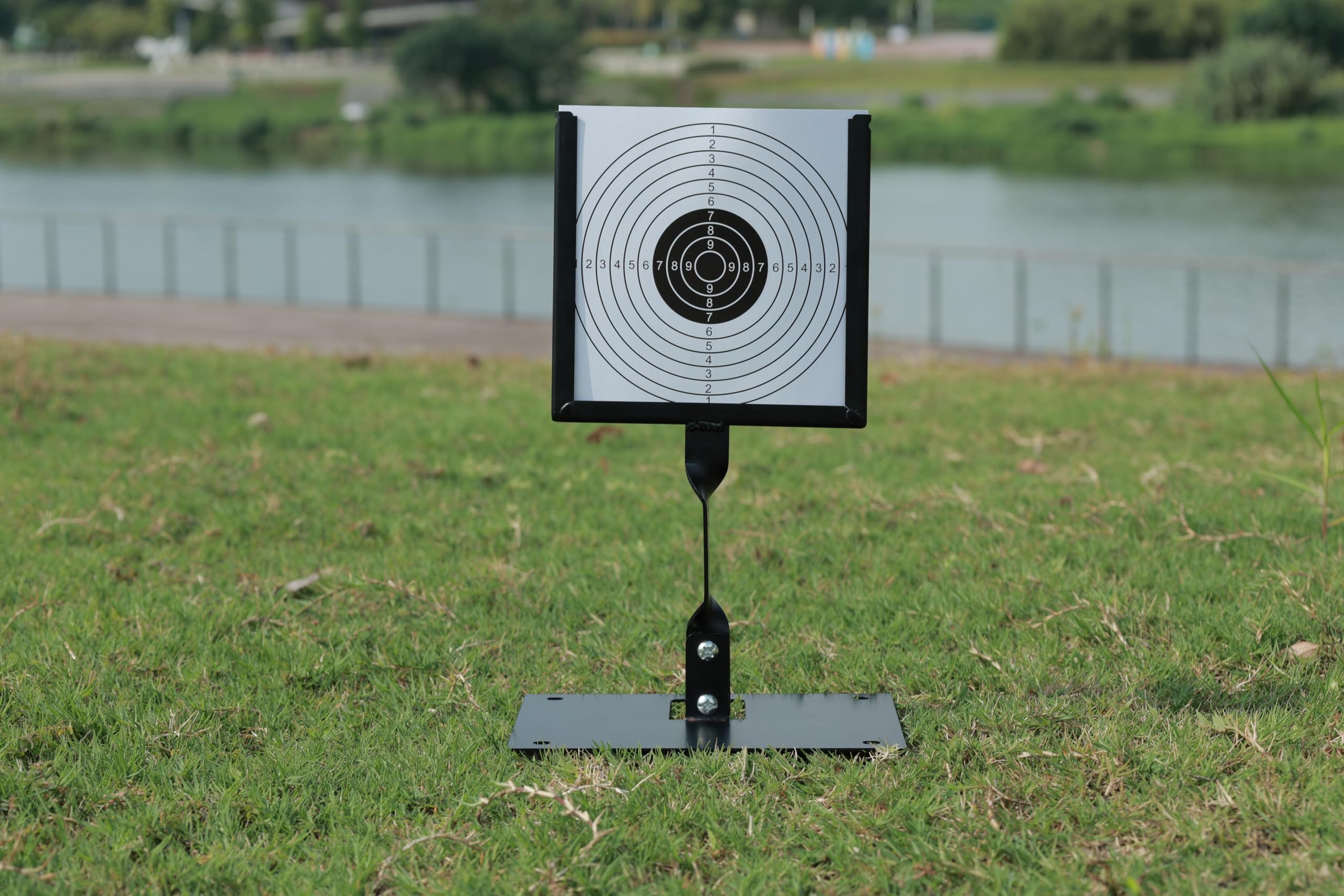 STRONCHUANBb Gun Target, Shooting Target, Slingshot Target, Comes with 20 Paper Targets, Square, Iron, Portable Design, Suitable for Outdoor Shooting and Hunting Shooting