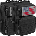 Skiennix EDC Tactical Pouch - 2 Pack Small Molle Pouches with US Flag Patches