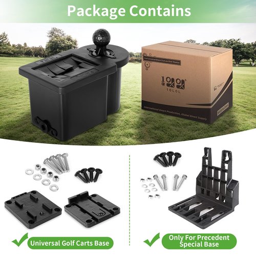 10L0L Universal Golf Ball Washer and Club Head Cleaner for EZGO Club Car Yamaha, Stay at the Top of Your Golf Game with the Convenient-Black