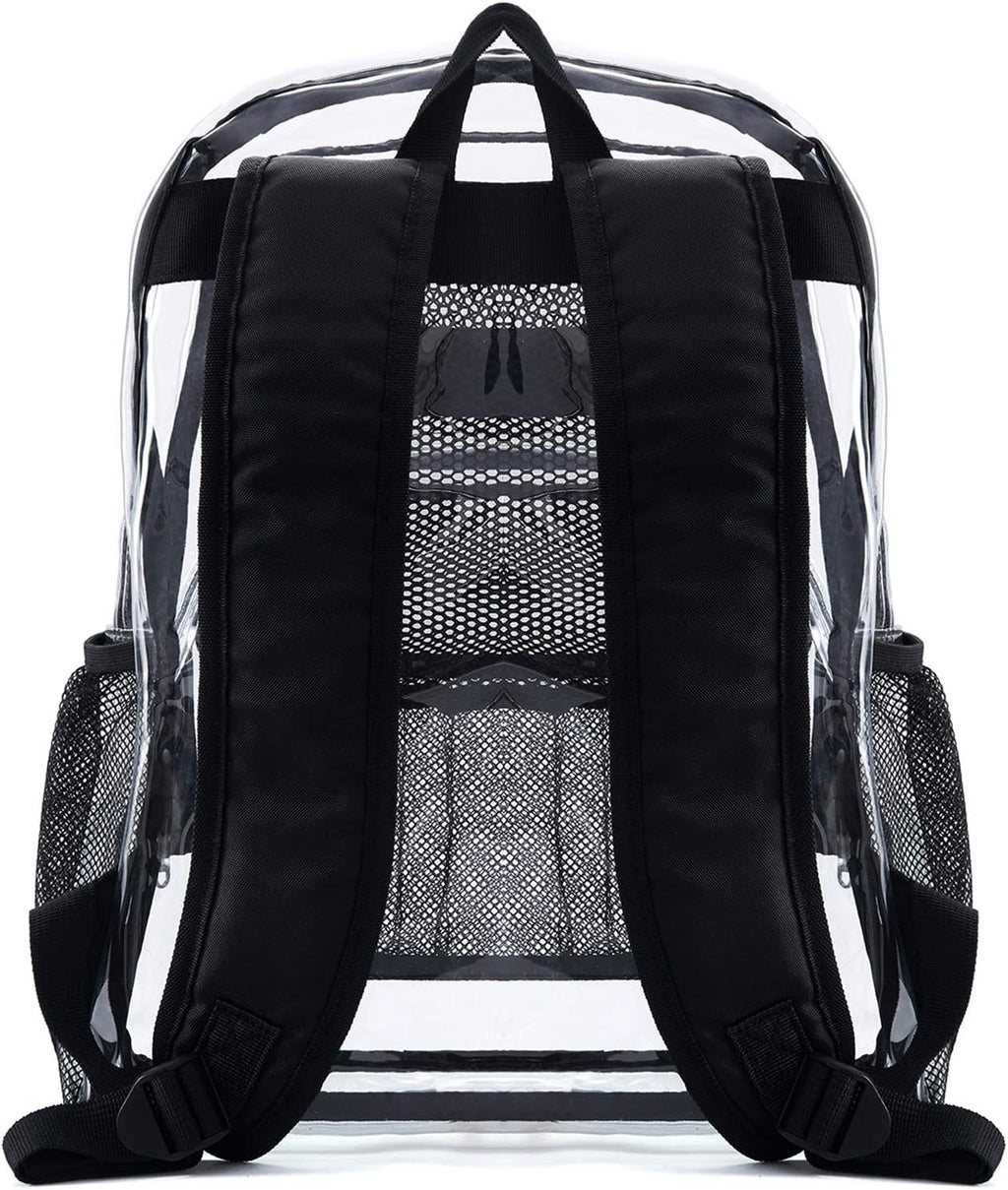 Vorspack Clear Backpack | Heavy-Duty Transparent Design for College & Workplace - 2 Pack Black