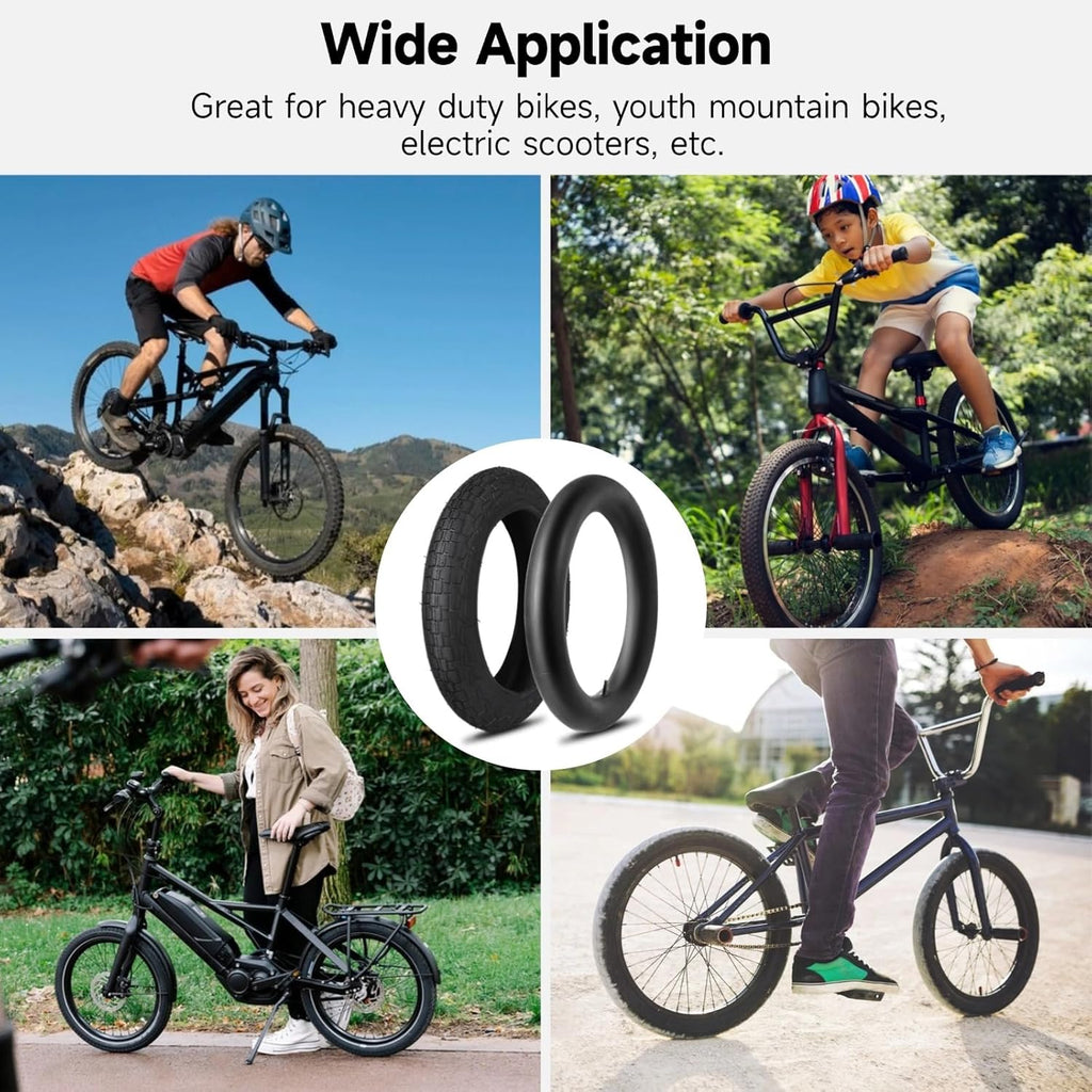Yeesport 12.5" Kid Bike Tires - Heavy Duty 12.5x2.25 Inner Tubes with Repair Kit | Schrader Valve