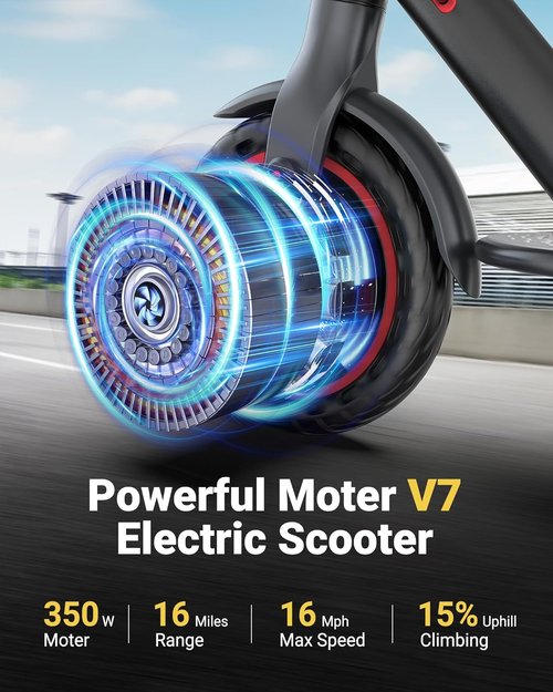 MAXSHOT Electric Scooter - High-Speed Folding E-Scooter with Dual Suspension | 350W Motor, 21-28 Mile Range, 8.5/10/14" Tires