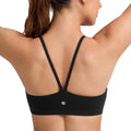 CRZ YOGA Sports Bra - Butterlift Double Lined V Back, Wireless Scoop Neck, Non-Padded, Comfortable Fit