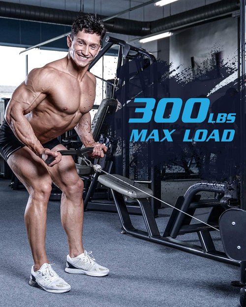 Upgraded LAT Pulldown Bars, 19" LAT Pull Down Bar Attachments for Home Gym, Curl Triceps Press Down Bar Cable Machine Attachment for Pulley System, Exercise Triceps Arm Back Muscles (19)