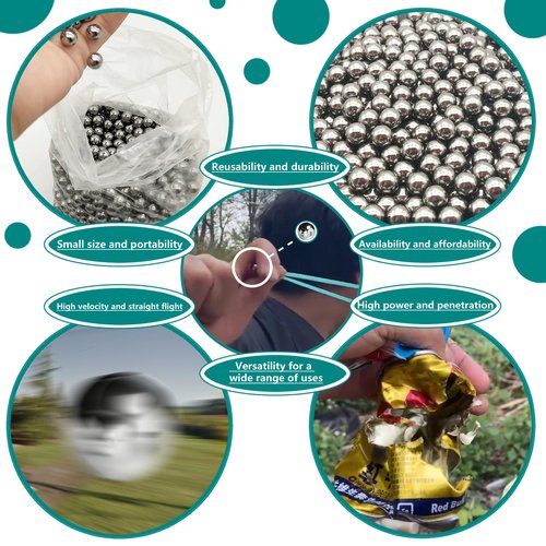 Z QINGZHENG 120pcs 1/2inch Steel Ball Slingshot Ammo 12.7mm Precision Steel Ball Bearing
