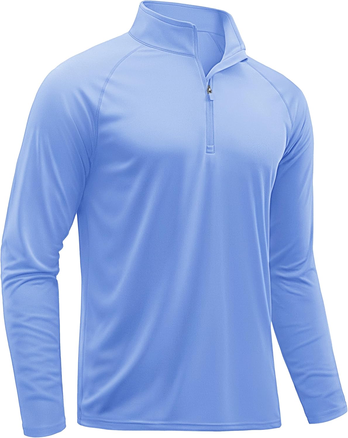 TACVASEN Men's Athletic Long Sleeve Shirt - 1/4 Zip Sun Protection Rash Guard | UPF 50+ Outdoor Running T-Shirt