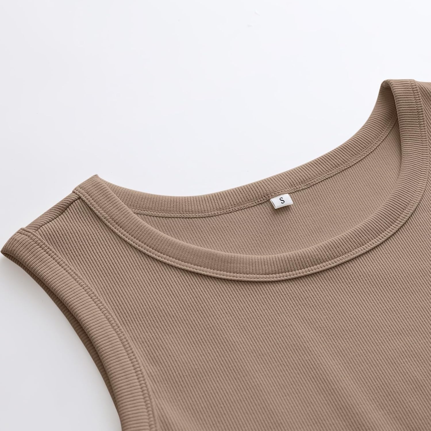 ANRABESS Women's Sleeveless High Neck Tank Top - Slim Fit Ribbed Design for Summer Casual Style