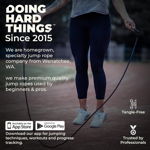 Elite Jumps Beaded Jump Rope - Crossover Design for Effective Workouts | 1” Segmented Rope
