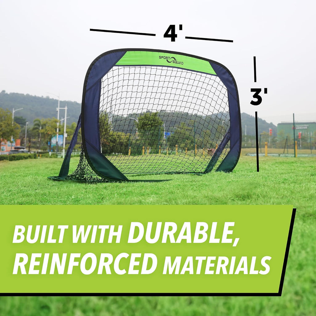 Sport Squad Portable Soccer Goal Set - Easy Setup for Backyard Play | Adjustable Size