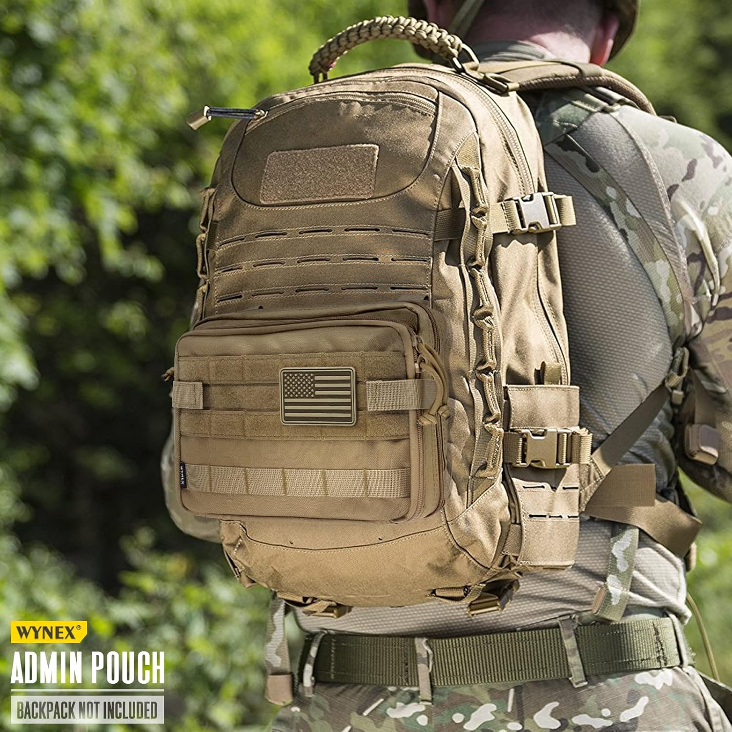 WYNEX Tactical Large Admin Pouch - Double Layer Design | Molle EDC Utility Pouch with Map Sleeve