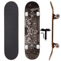 Professional Double Kick Skateboard, 31 inch Maple Deck, ABEC-9 Bearings, 95A PU Wheels, Custom Graphic Design (bat King(T-Tool Included), 31in)