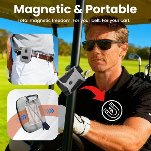 Golf Rangefinder with Slope | 1200 Yards High-Precision Laser Distance Meter | Flag-Lock with Vibration | 7X Magnification | Rechargeable with Magnetic Mount