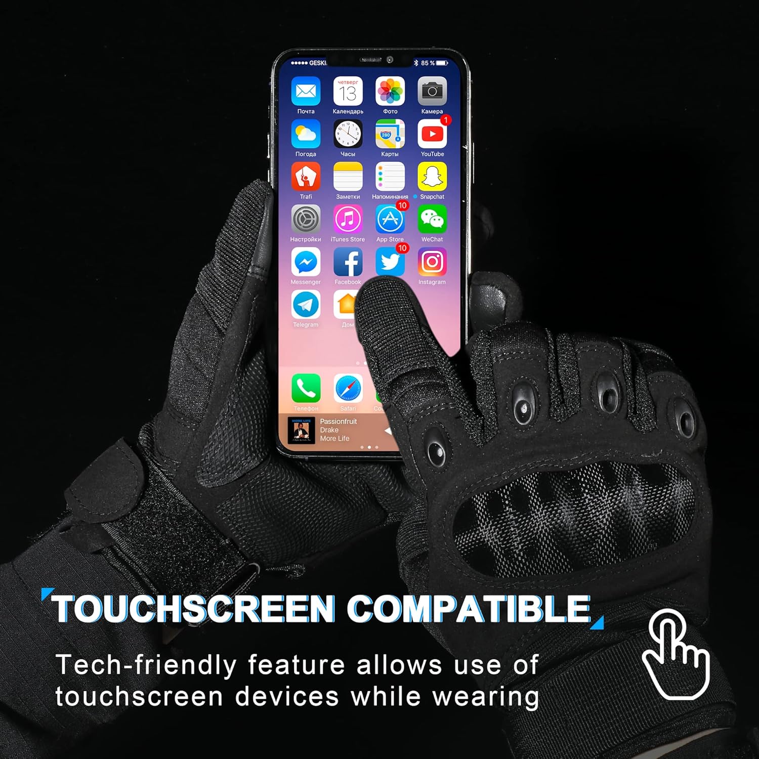 WTACTFUL Tactical Gloves - Touchscreen Airsoft & Motorcycle Gear for Men | Durable & Comfortable