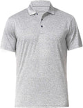 Alpha Dry Fit Golf Polo Shirt by Men’s | Light Grey, XXL, Regular Fit for Ultimate Comfort