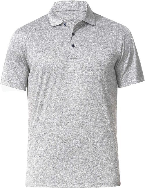 Alpha Dry Fit Golf Polo Shirt by Men’s | Light Grey, XXL, Regular Fit for Ultimate Comfort