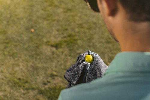 Sunday Golf Microfiber Golf Towel 14 x 40 inches| Premium Fabric | Waffle Pattern with Center Slit