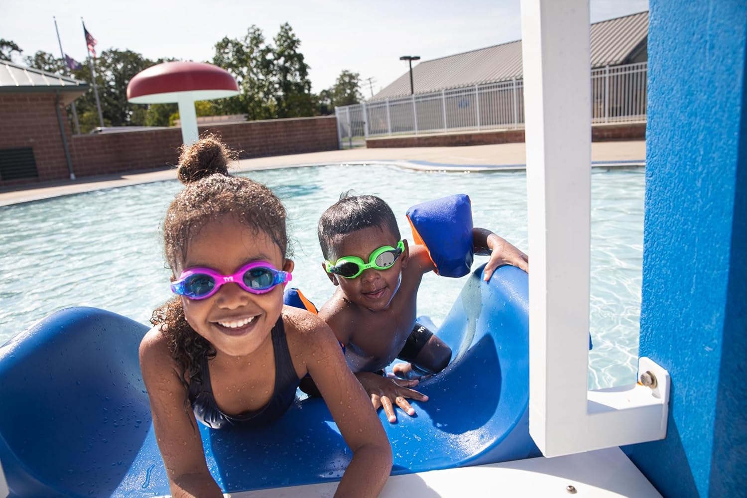 TYR Swimple Kids' Mirrored Swimming Goggles - Anti-Fog, UVA/UVB Protection for Training & Recreation