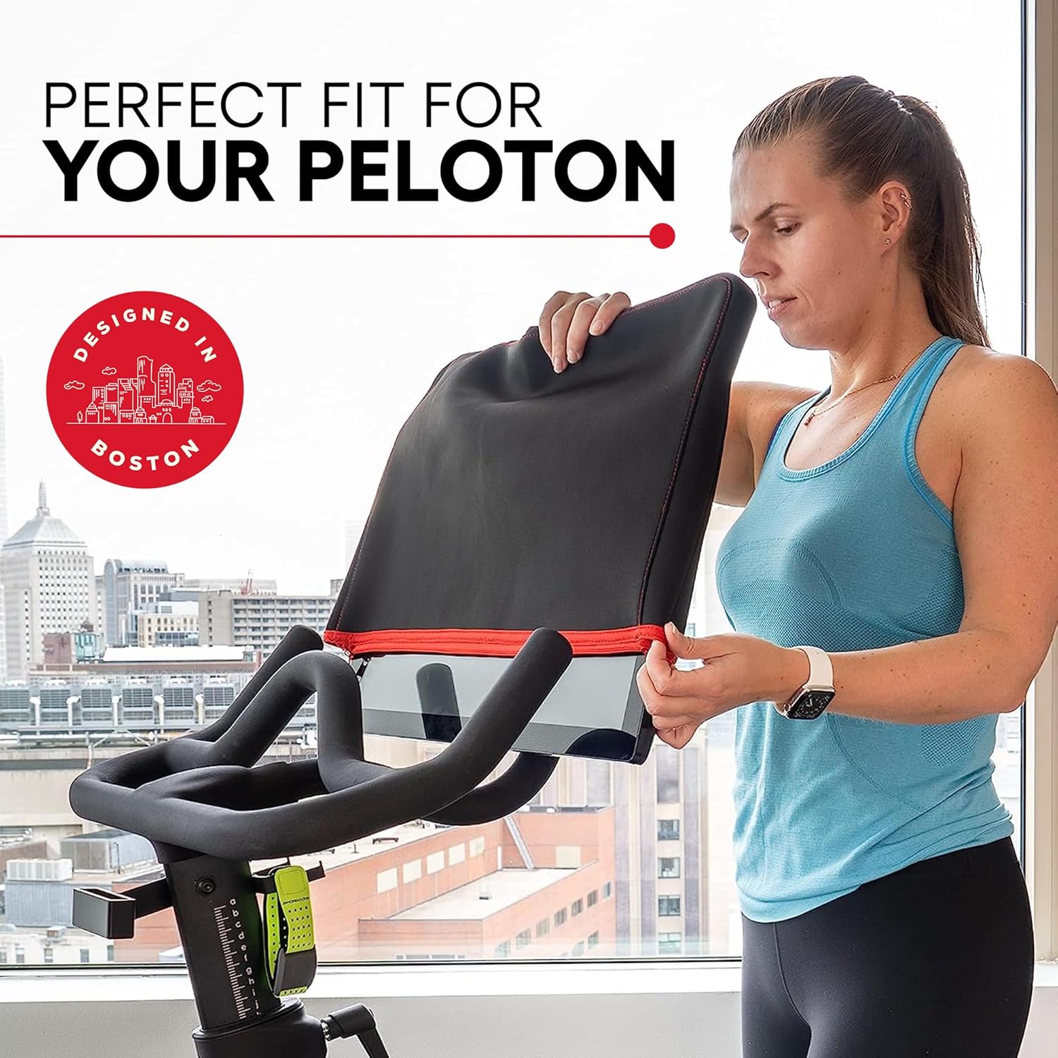 Peloton Premium Neoprene Monitor Cover - Super Soft Terry Screen Protector for Original Bike
