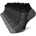 Sooverki Cushioned Cotton Ankle Compression Socks for Men Women 6 Pairs Wicking Low Cut Arch Support Plantar Fasciitis Socks Travel Runner Gifts