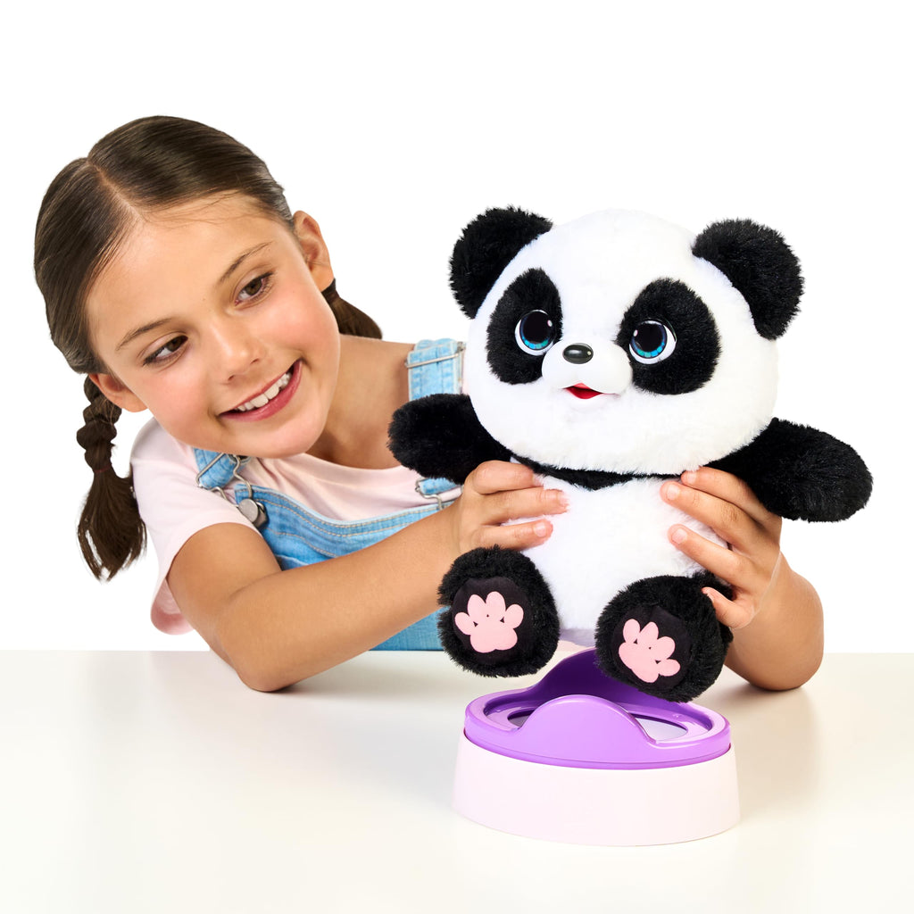 Little Live Pets My Baby Panda Toys ChuChu Plush - Interactive Sounds, Feeding, Potty Dance - Ages 4+, Electronic Pets