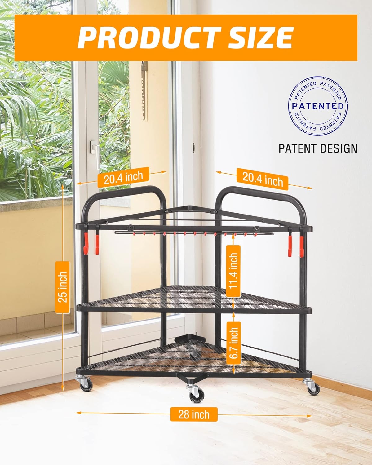 PLKOW Weight Rack - Home Gym Storage for Dumbbells, Kettlebells & Yoga Mats | Durable & Space-Saving