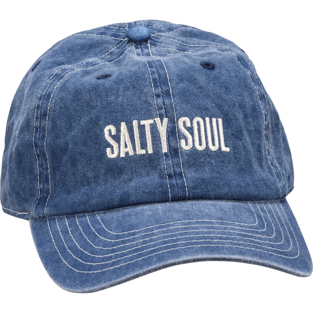 Primitives by Kathy Baseball Cap, Salty Soul, Stonewashed Blue, with Adjustable Metal Buckle