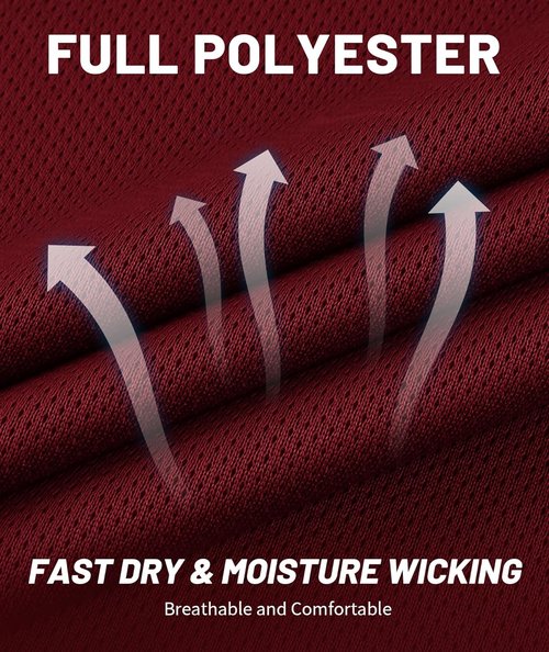 Little Beauty 5 Pack Workout T Shirts for Men Mesh Fast Dry Gym Shirts Moisture Wicking Short Sleeve T-Shirt