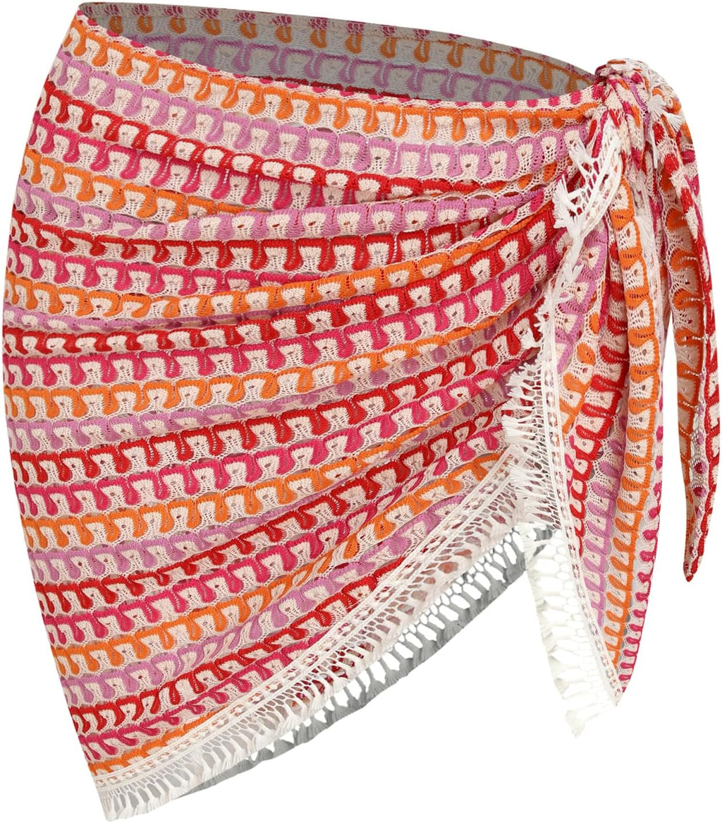 ZAFUL Women's Crochet Tassel Cover-Up Skirt - Mini Fishnet Beach Wrap in Stylish Design