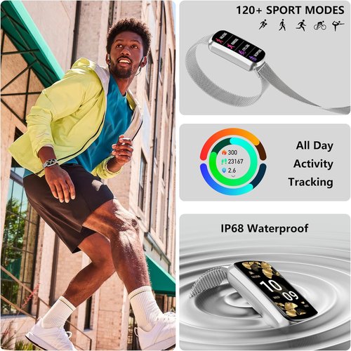 Health Smart Watch - 24/7 Heart Rate & Blood Pressure Monitor | Waterproof Fitness Tracker for All