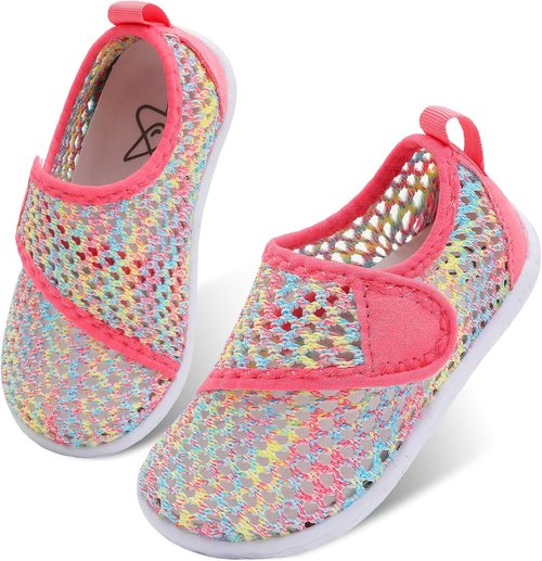 LeIsfIt Toddler Water Shoes - Breathable Quick-Dry Aqua Socks for Kids | Ideal for Beach & Pool Fun