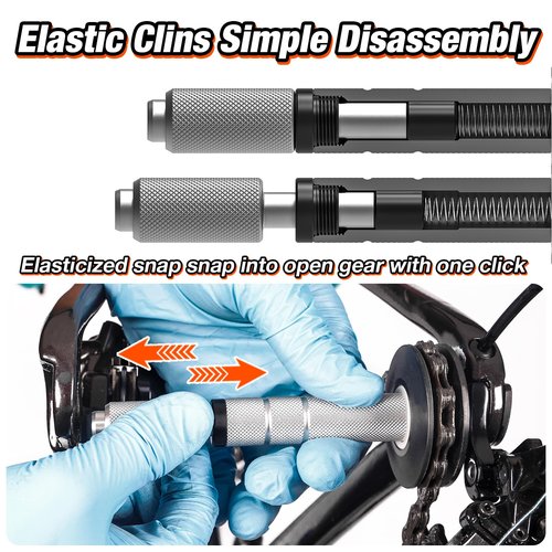LEBYCLE Dummy Hub Bike Chain Holder for Thru Axle Frames, Elastic Snap Fit with Dual POM Bearings, Fits 142–148mm Dropouts, Quick Installation Hub Cleaning Tool for Road & MTB