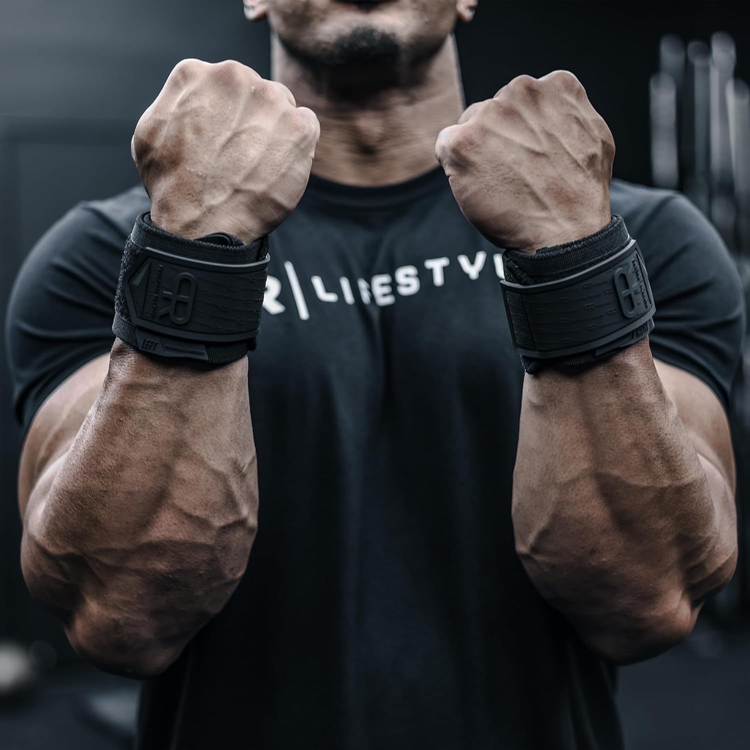 PR Personal Record Heavy Duty Wrist Wraps - Extra Wide Strap, Strong Thumb Loop, Enhanced Elasticity