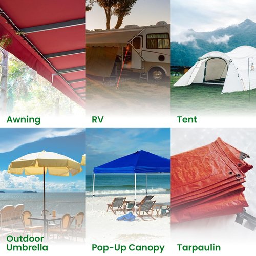 Awning Covers | Waterproof Self-Adhesive Repair Tape Kit for Tents, RVs, Canopies - 3” Clear Mesh