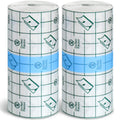Tondiamo 2 Pieces Transparent Stretch Adhesive Bandage Waterproof Bandage Clear Adhesive Bandages Dressing Tape (4 Inch x 10.94 Yard)
